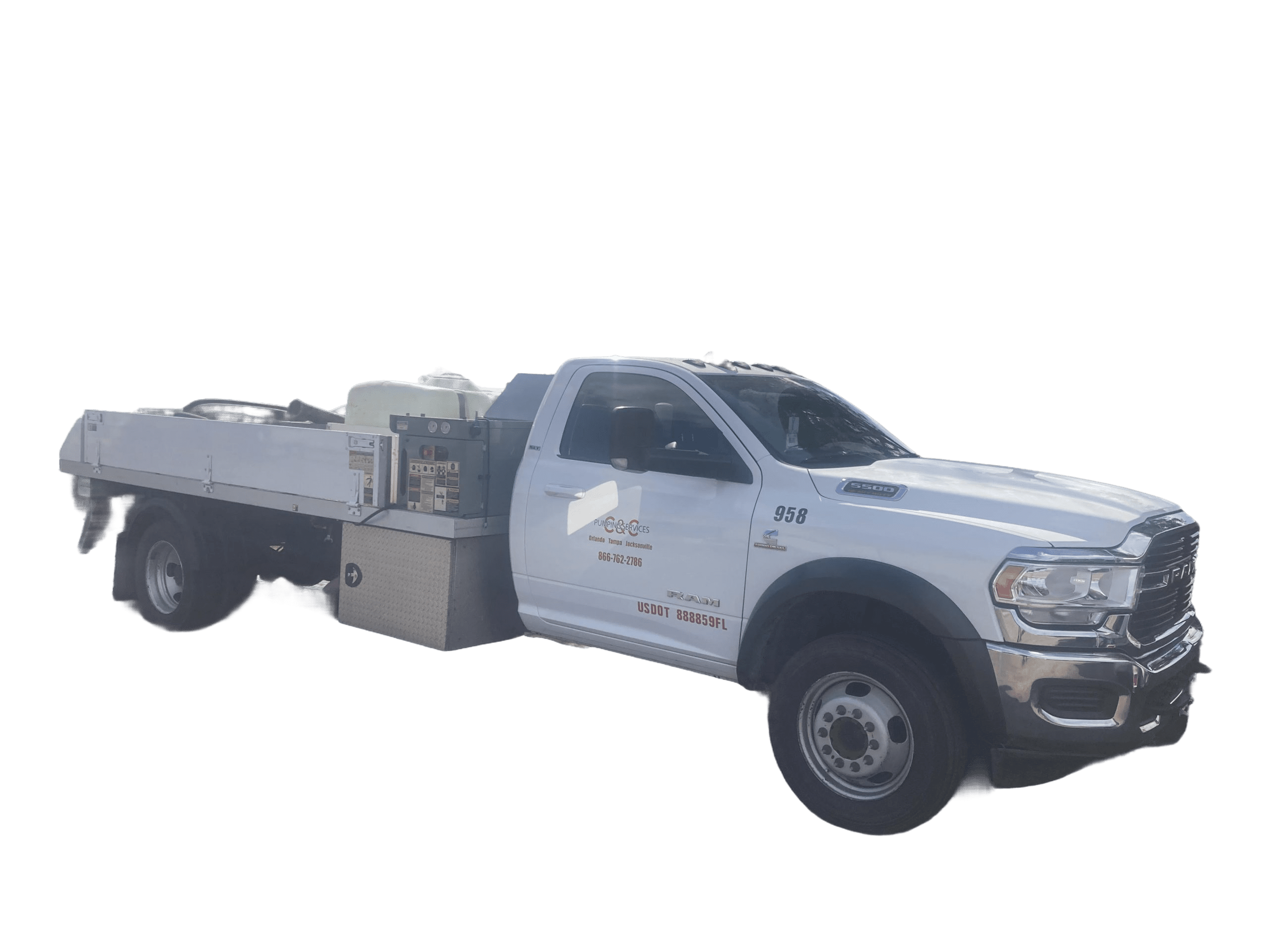 Trailer Pump Services provided by C&C Concrete Services Inc. 
