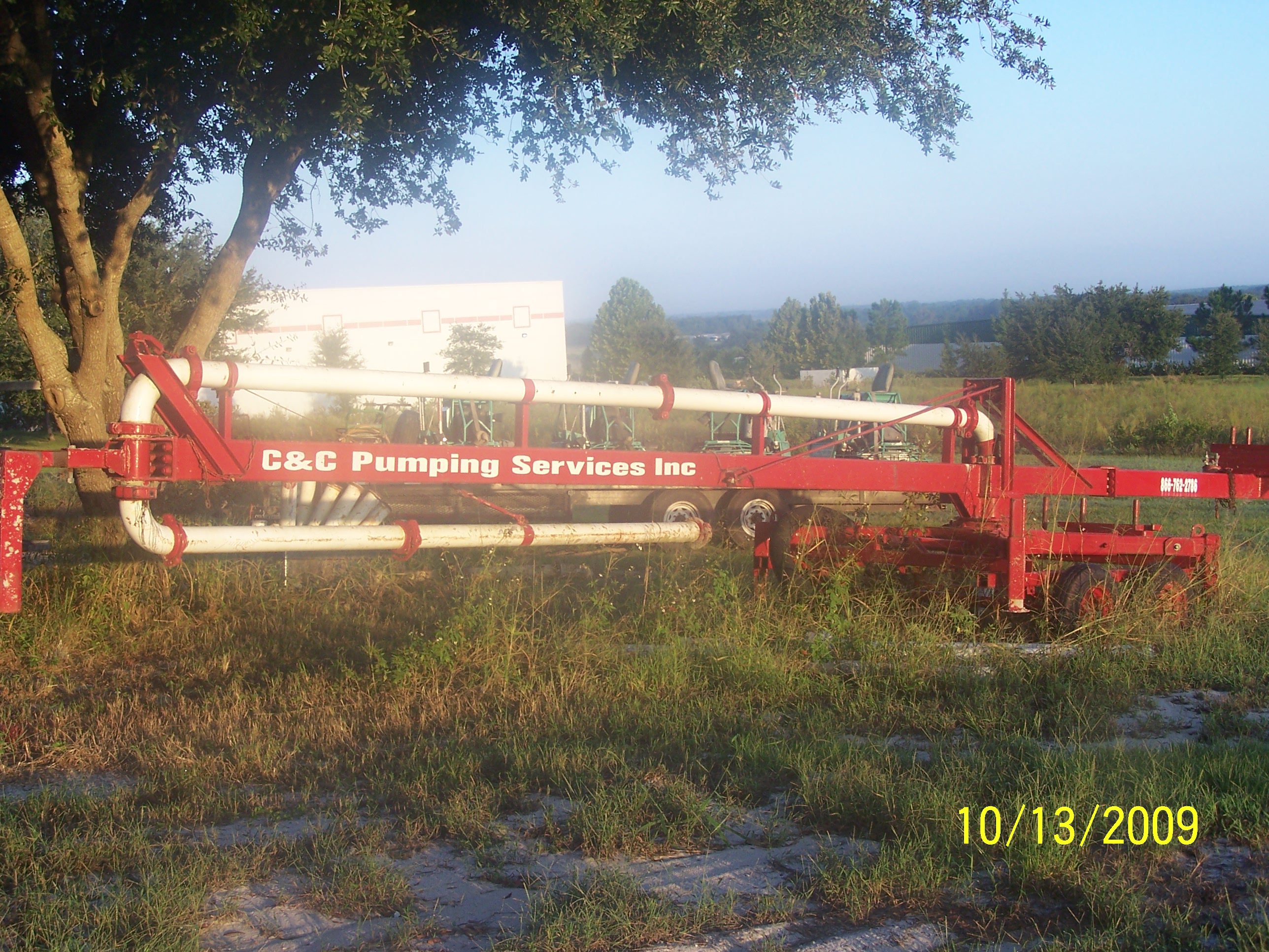 Mini Placing Concrete Boom provided by C&C Pumping Services Inc. 
